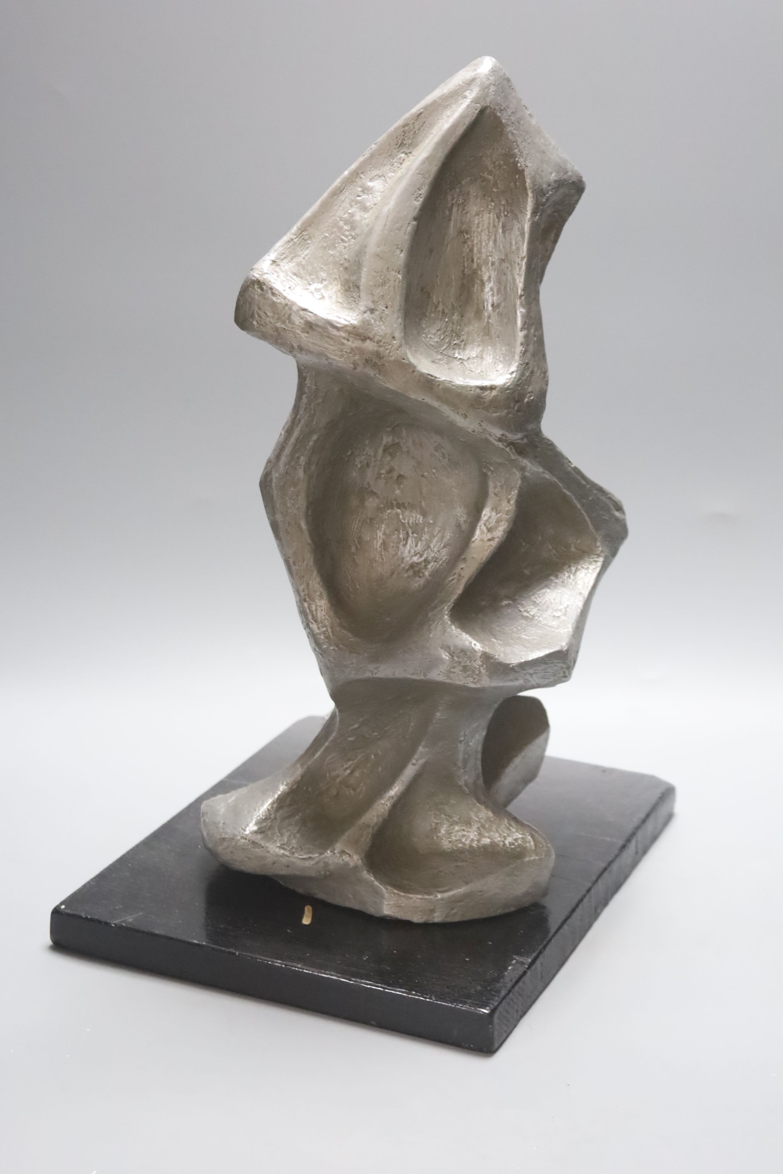 Elizabeth Goudge (1923-2020) A silvered composition sculpture, height 40cm